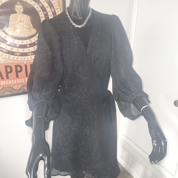Banana Republic Sparkly Wrap Dress - Picture 2 of 4
